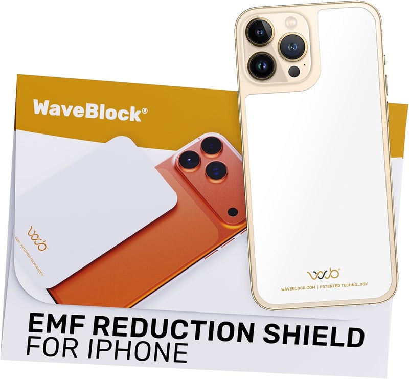 WAVEBLOCK EMF Blocker for Cell Phone - Made for iPhone 12 PRO MAX / 13 PRO MAX - The Only Patented, Real Scientifically Backed, Lab-Tested 5G-Shield Sticker to Protect You & Your Loved Ones - USA Made - Image 1